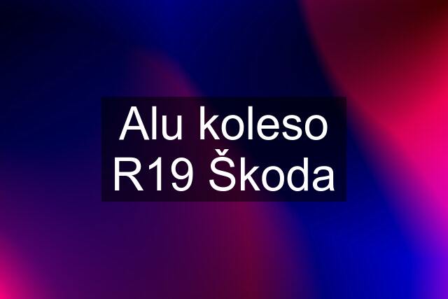 Alu koleso R19 Škoda