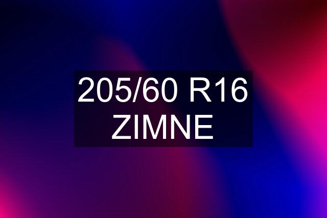 205/60 R16 ZIMNE