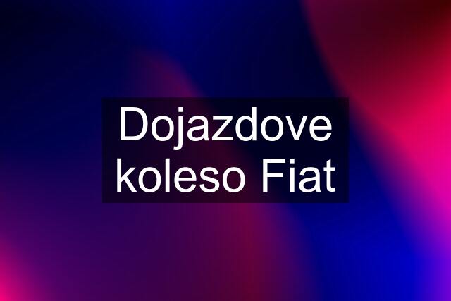Dojazdove koleso Fiat