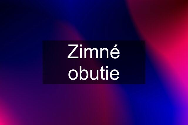 Zimné obutie