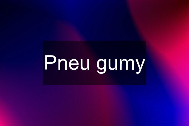 Pneu gumy