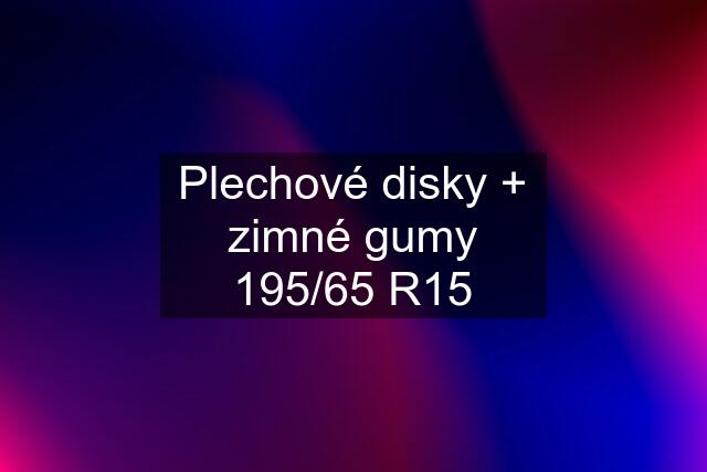 Plechové disky + zimné gumy 195/65 R15