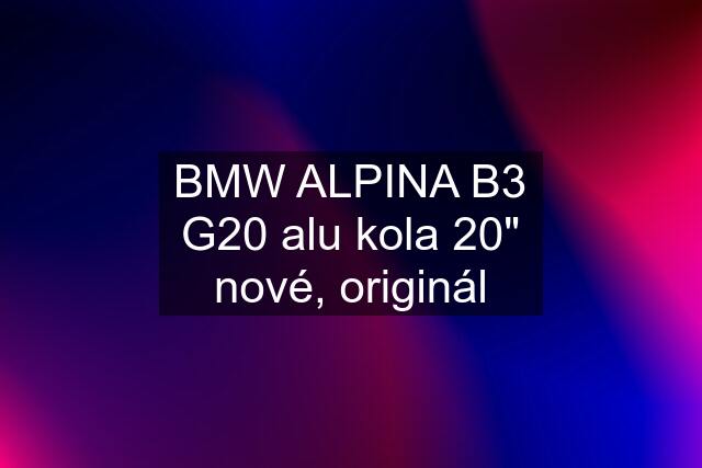 BMW ALPINA B3 G20 alu kola 20" nové, originál