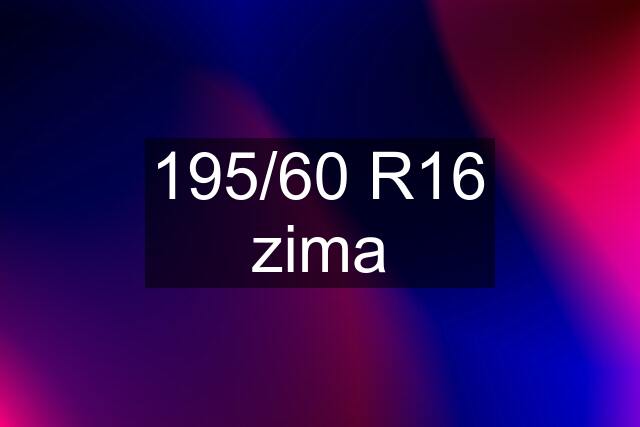195/60 R16 zima