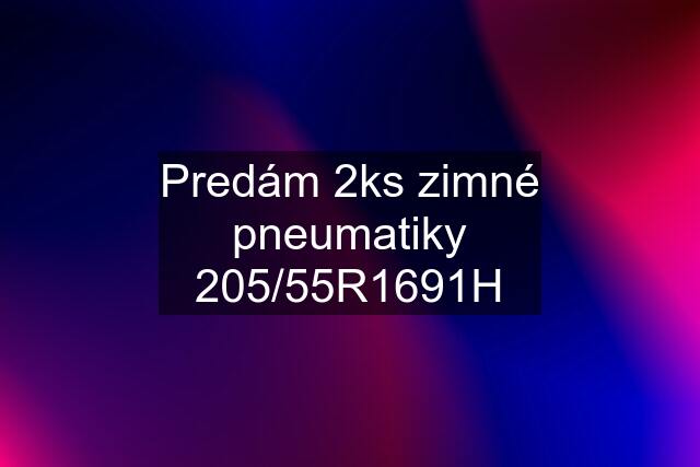 Predám 2ks zimné pneumatiky 205/55R1691H