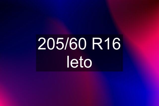205/60 R16 leto