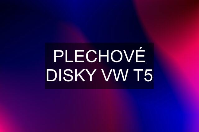 PLECHOVÉ DISKY VW T5