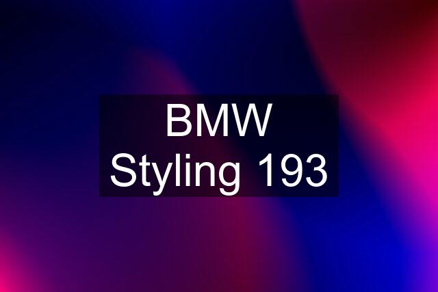 BMW Styling 193