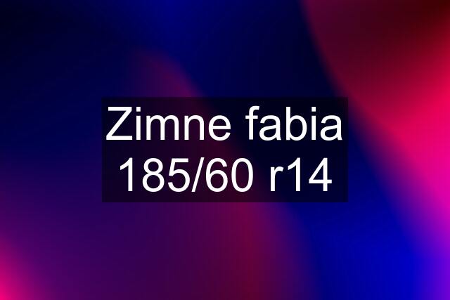 Zimne fabia 185/60 r14