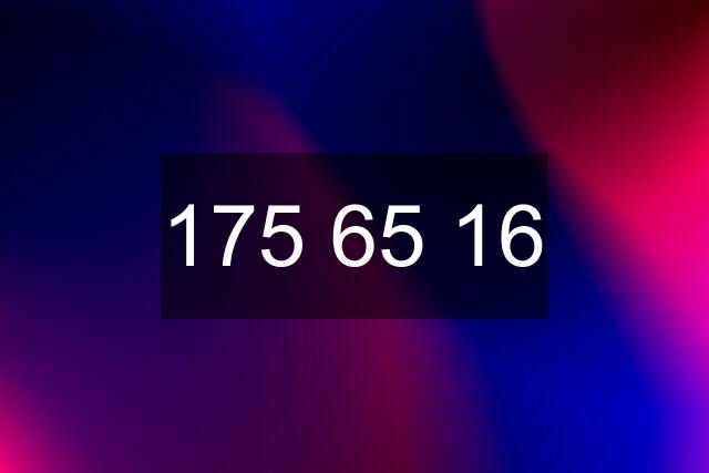 175 65 16