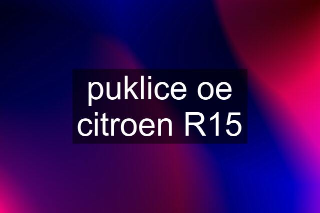 puklice oe citroen R15