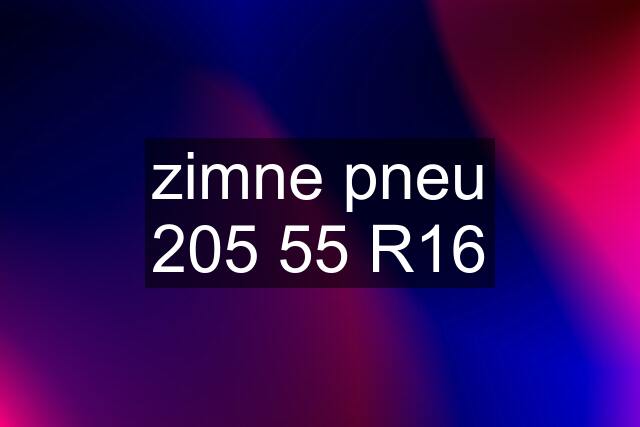 zimne pneu 205 55 R16