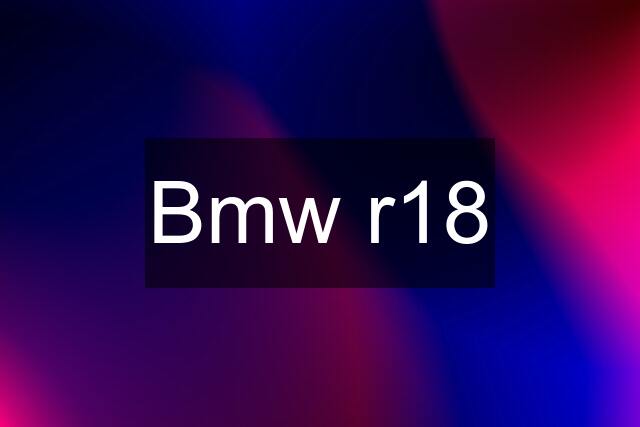 Bmw r18