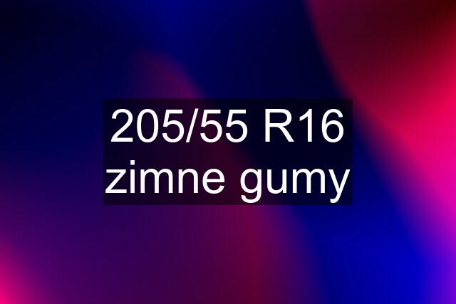 205/55 R16 zimne gumy