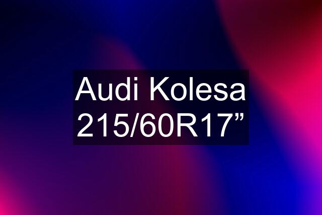 Audi Kolesa 215/60R17”
