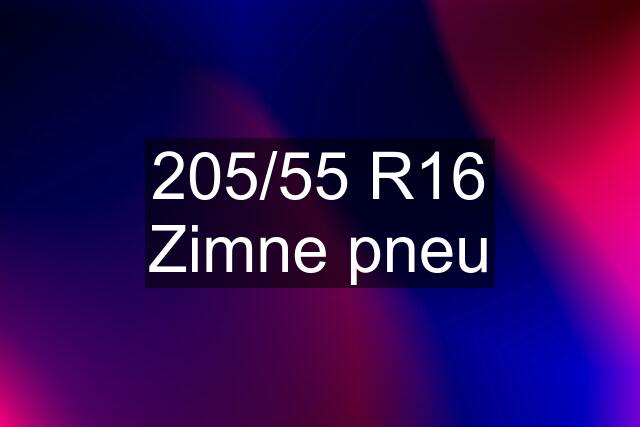 205/55 R16 Zimne pneu