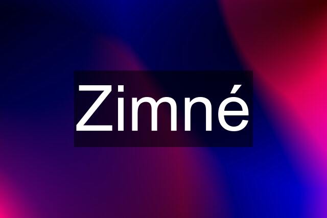 Zimné