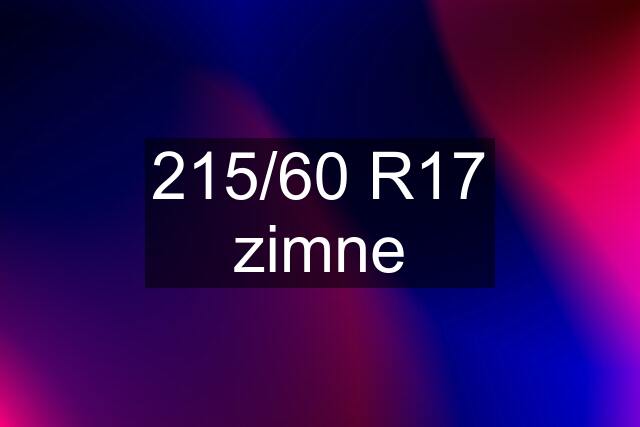 215/60 R17 zimne