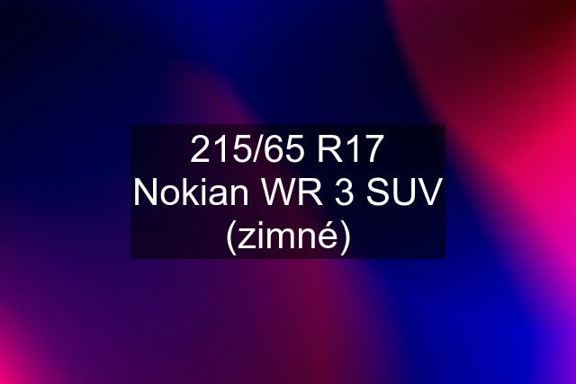 215/65 R17 Nokian WR 3 SUV (zimné)