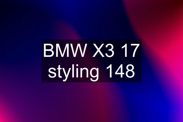 BMW X3 17 styling 148