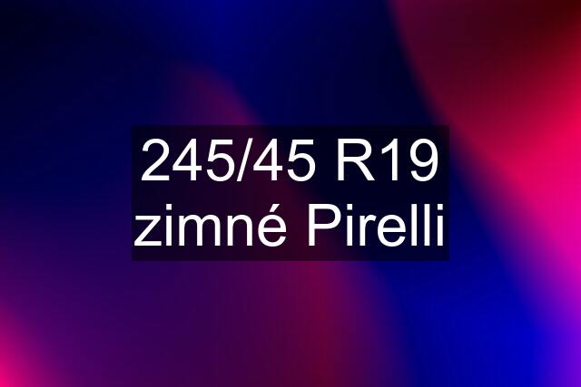 245/45 R19 zimné Pirelli