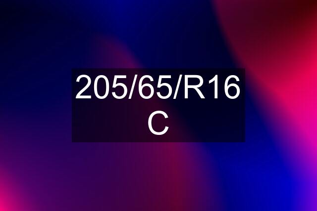 205/65/R16 C