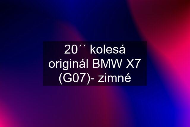 20´´ kolesá originál BMW X7 (G07)- zimné