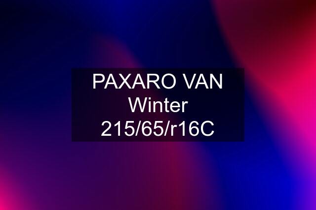 PAXARO VAN Winter 215/65/r16C