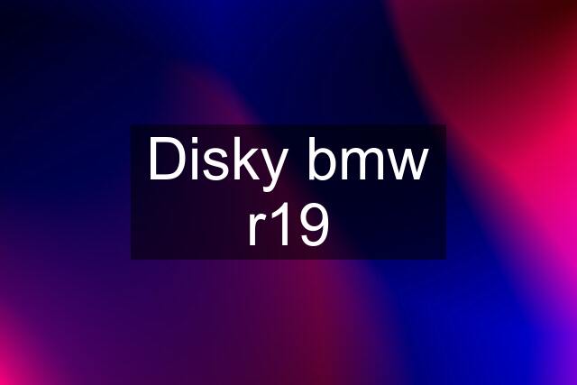 Disky bmw r19