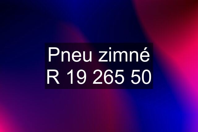 Pneu zimné R 19 265 50