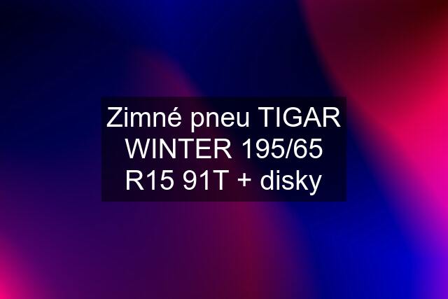 Zimné pneu TIGAR WINTER 195/65 R15 91T + disky