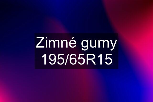 Zimné gumy 195/65R15