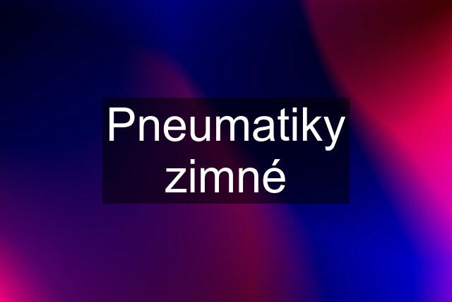 Pneumatiky zimné