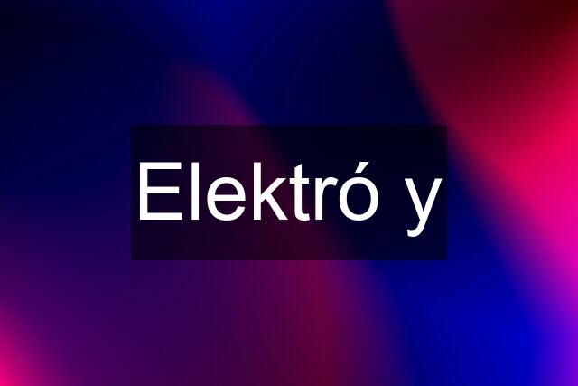 Elektró y