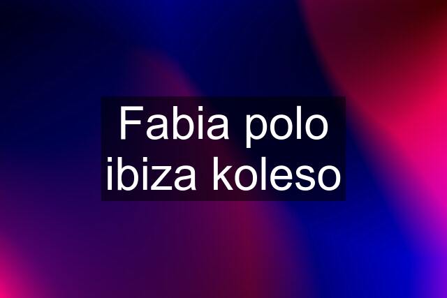 Fabia polo ibiza koleso