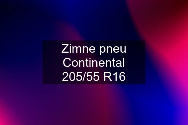 Zimne pneu Continental 205/55 R16