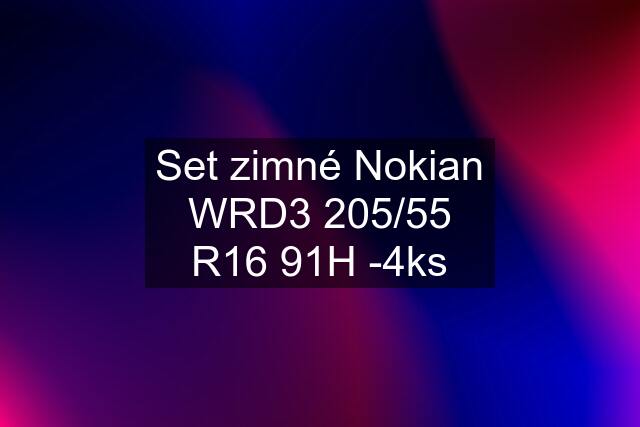Set zimné Nokian WRD3 205/55 R16 91H -4ks