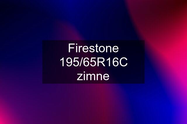 Firestone 195/65R16C zimne