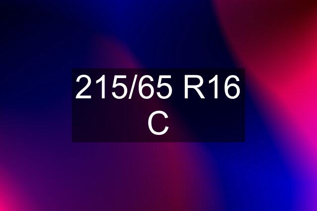 215/65 R16 C