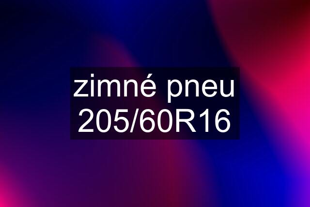zimné pneu 205/60R16