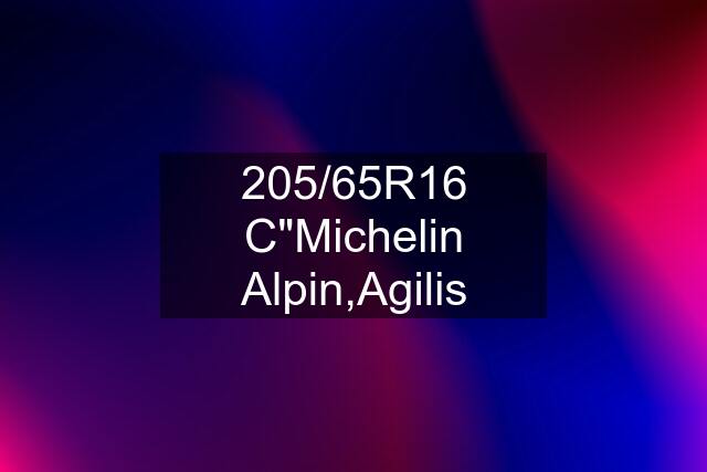 205/65R16 C"Michelin Alpin,Agilis