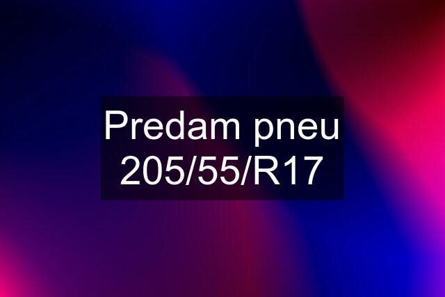 Predam pneu 205/55/R17