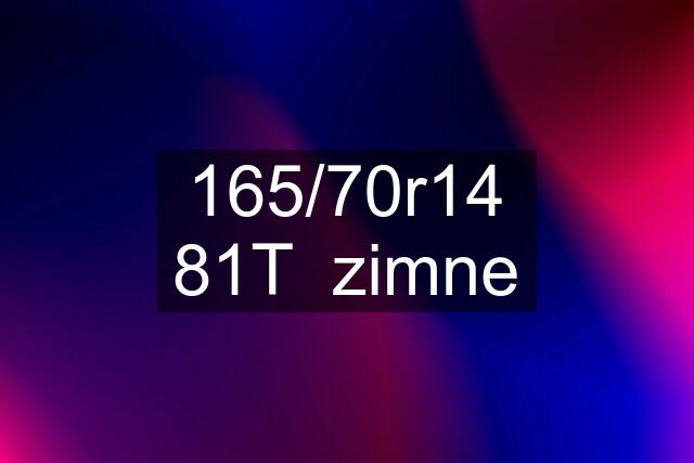 165/70r14 81T  zimne