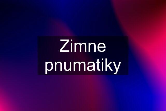 Zimne pnumatiky