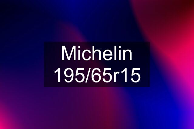 Michelin 195/65r15