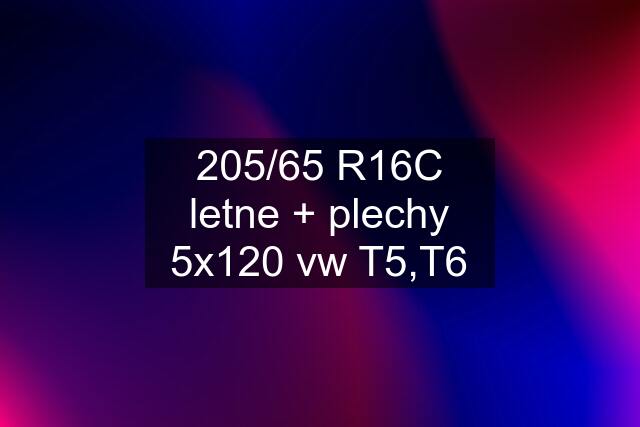 205/65 R16C letne + plechy 5x120 vw T5,T6