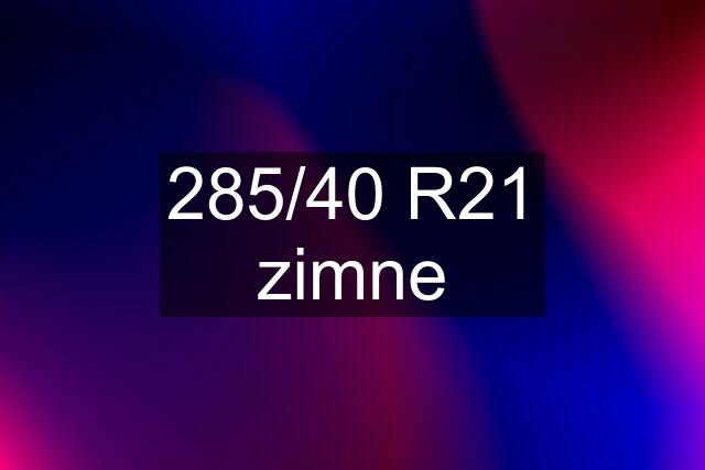 285/40 R21 zimne