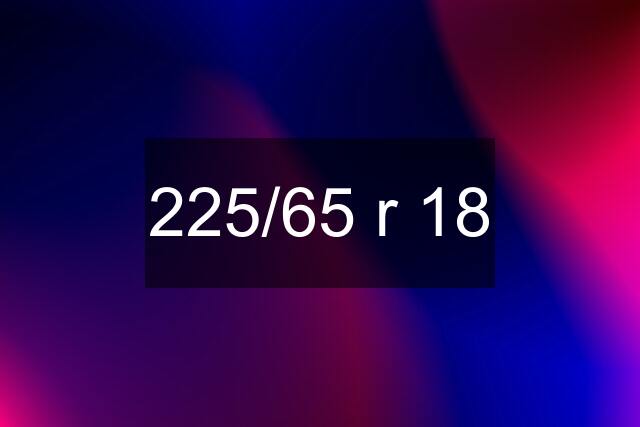 225/65 r 18