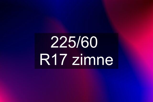 225/60  R17 zimne
