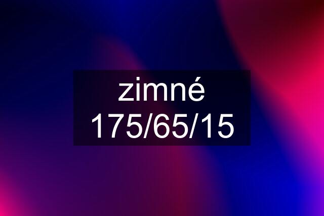 zimné 175/65/15